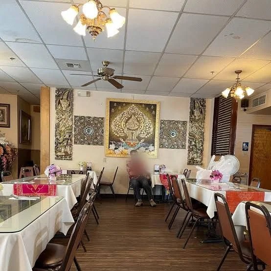 Dining room interior at Thai House Restaurant on 5th Ave in Fairbanks
