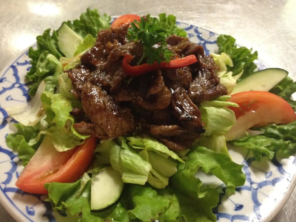 Beef salad dish from Thai House (North Pole / Fairbanks)