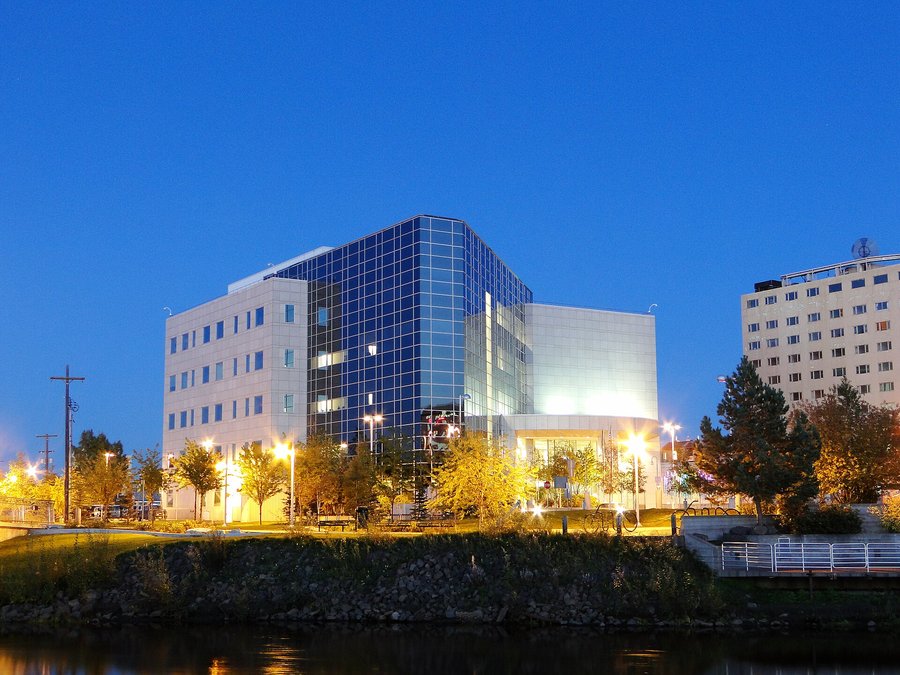 Downtown Fairbanks at night